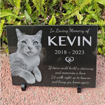In Loving Memory Personalized Garden Stone for Cat Dog with Your Pets Picture