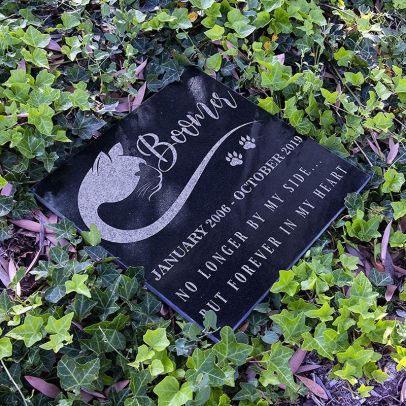 Personalized Cat Memorial Stones Customized Pet Headstones - Forever in My Heart #7