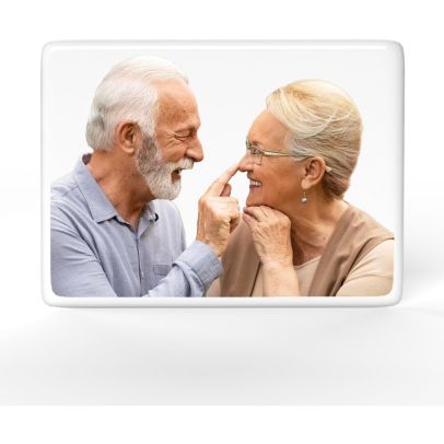 Personalized Ceramic Headstone Photo - Rectangular - Porcelain Funeral Portrait