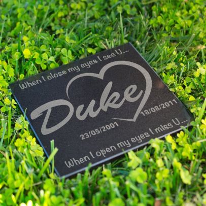 Personalized Pet Memorial Stones Customized Cat Headstones - When I Close My Eyes I See U #34