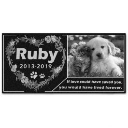 Personalized Pet Memorial Stone Granite - Engraved Grave ...