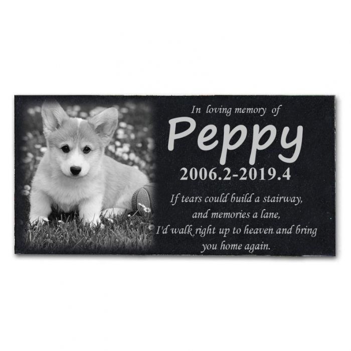 Personalized Pet Stone Memorial Grave Marker Granite Plaque Animal Human 005 Dog