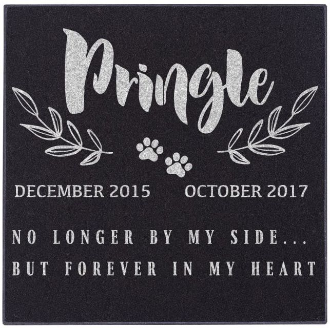 6x6 Personalize Memorial Stone,Customize it with your pets Picture Name and Date,Grave Marker,Headstone for your Pet,Dog,Cat,Horse,Fish