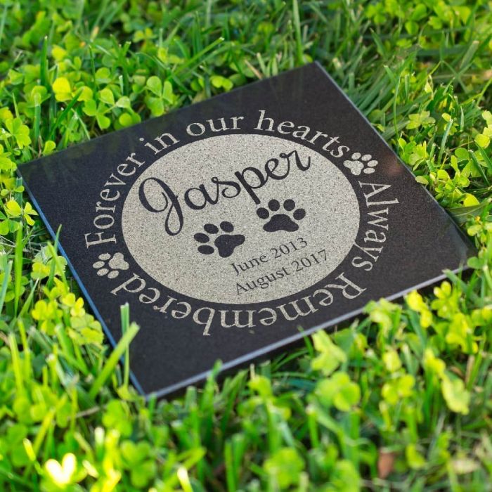 Pet Memorials Stone Colored Sunflower Cross Tombstone With Paw Print Memorial Plaque Personalised Engraved Pet Grave Marker