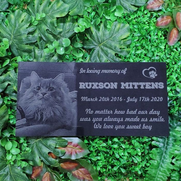 Your Photo Personalised Cat Dog Pet Memorial Garden Plaque Words UV Resist HG 